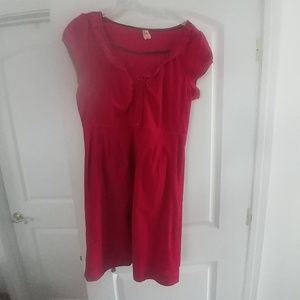Red corduroy dress